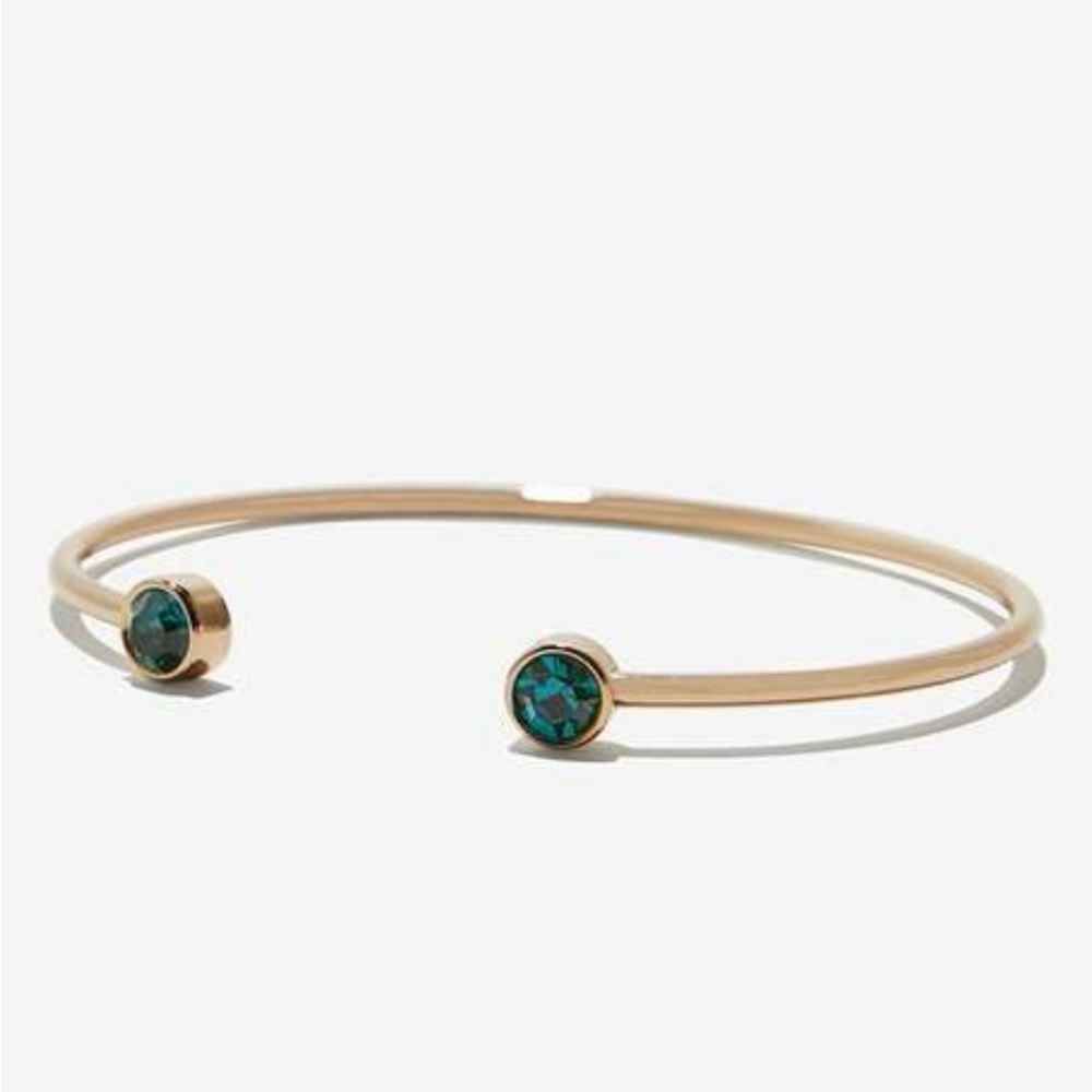 Alex and Ani Emerald Flex Cuff Bracelet
